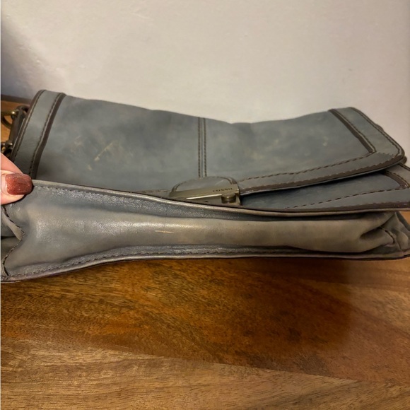 Vintage blue/grey FOSSIL leather bag - Picture 12 of 12